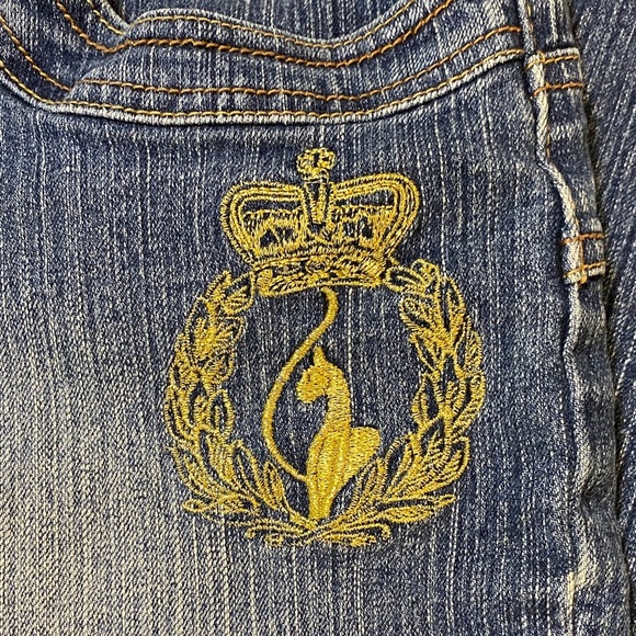 Baby Phat Women’s Blue Wash Denim Bootcut Jeans Size Junior 13 - Picture 4 of 16